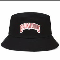 Backwoods Graphic Printed Adjustable Bucket Hat   | 3 COLORS  - RED , BLACK , WHITE
