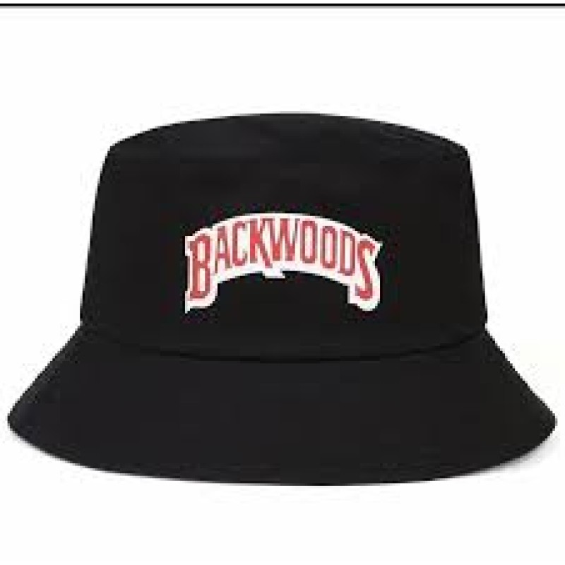 Backwoods Graphic Printed Adjustable Bucket Hat   | 3 COLORS  - RED , BLACK , WHITE