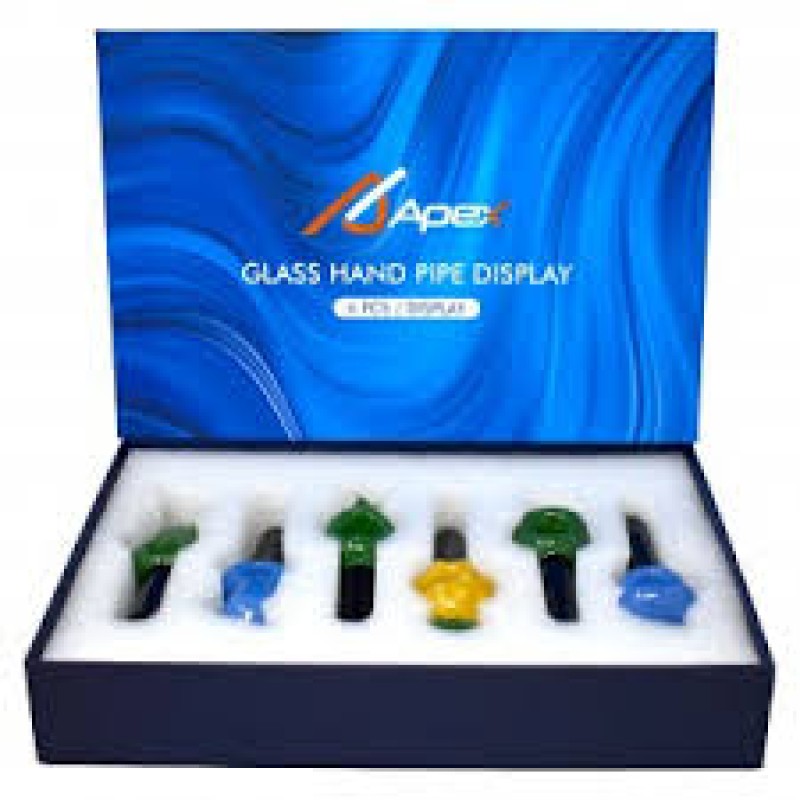 APEX  Glass Pipe Fruit Design Display 6 piece |HPD47-6844