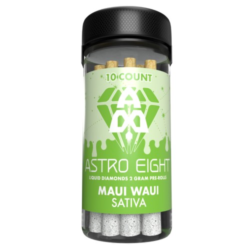 Astro Eight  -  Liquid Diamonds 2 gm  PreRoll | Maui Waui - Sativa - 10 piece Jard