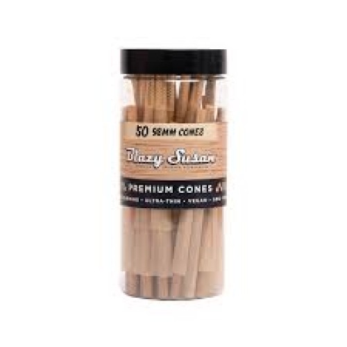 Blazy Susan Premium Pre Rolled Cones King Size Brown 50ct jar