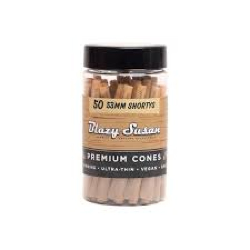 Blazy Susan Shorty 53mm Premium Pre Rolled Cones Brown 50ct Jar