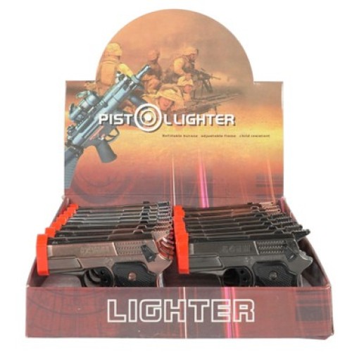 Clickit Pistol Double Torch Lighter GH-10260 16ct