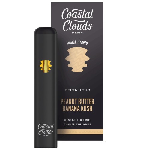 Coastal Clouds Delta 8 THC  Disposable Vape 2G | Peanut Butter Banana Kush