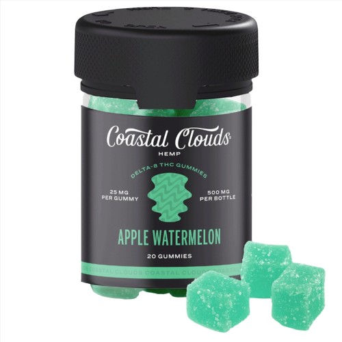 Coastal Clouds Delta 8 THC Gummies | Apple Watermelon  | 25mg - 500mg per bottle