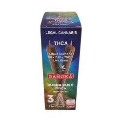 Ganjika THC-A - Bubba Kush   1.5gm   |  2-IN-1 Pack Wraps