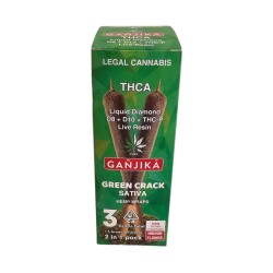 Ganjika THC-A - Green Crack Savita   1.5gm   |  2-IN-1 Pack Wraps