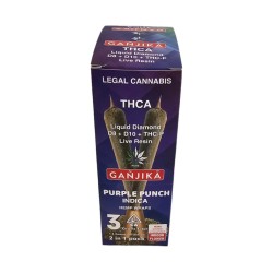 Ganjika THC-A - Purple Punch Indica    1.5gm   |  2-IN-1 Pack Wraps