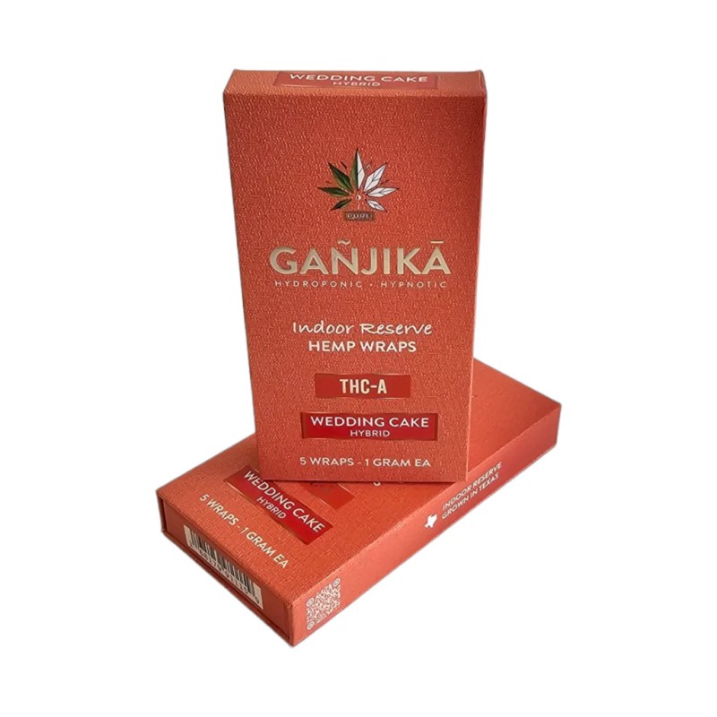 Ganjika THC-A - Wedding Cake Hybrid 1.5gm   |  2-IN-1 Pack Wraps