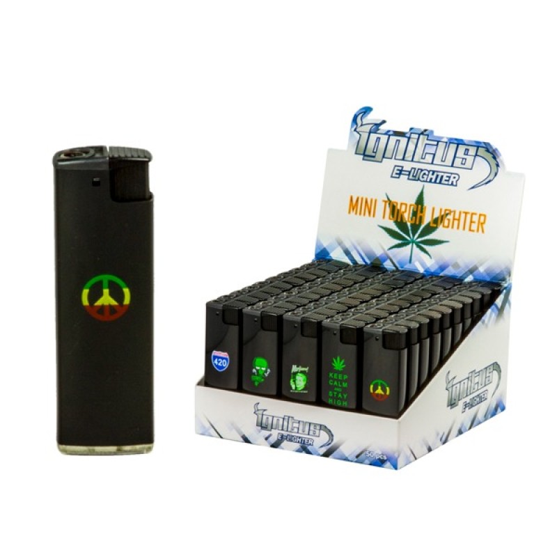 IGN-EL02-LED. Ignitus Windproof LED Lighters |  Display 50 pcs