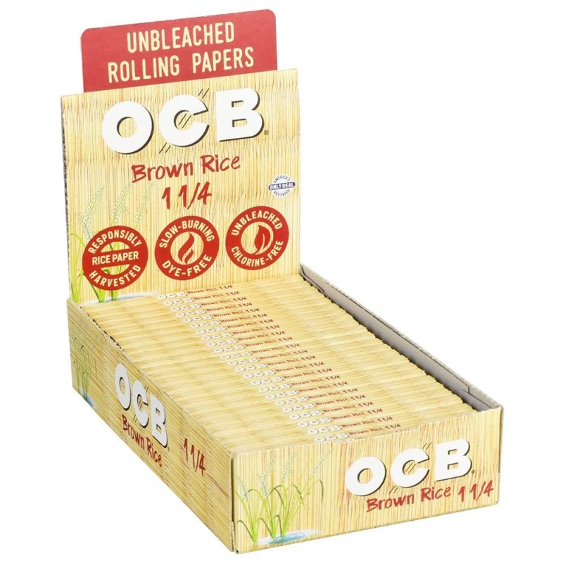 OCB Brown rice 1.25 Size | Display 24  | 6 pk