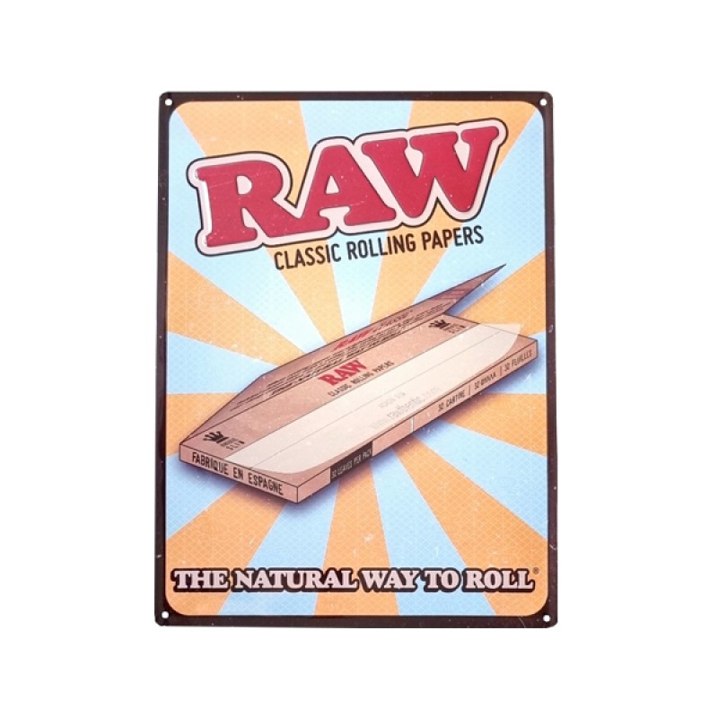 Raw Retro Tin Sign