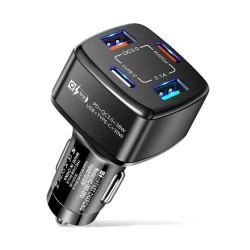 TONZ - Car Charging  38W  | USP + PD  | BOX - 5 PCS | Black- White Color